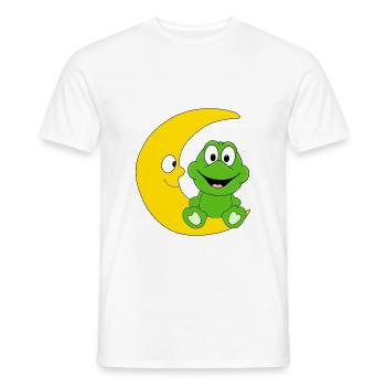 FROSCH - MOND - TIER - KIND - BABY - Männer T-Shirt - Weiß - Vorne - AI Model Male 178 dark (178cm)