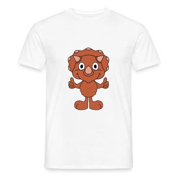 DINO - DINOSAURIER - KIND - BABY - Männer T-Shirt - Weiß - Vorne - AI Model Male 178 dark (178cm)