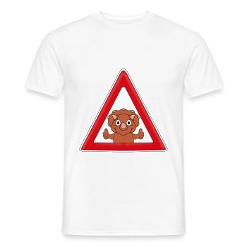 ACHTUNG DINO - DINOSAURIER - KIND - BABY - Männer T-Shirt - Weiß - Vorne - AI Model Male 178 dark (178cm)