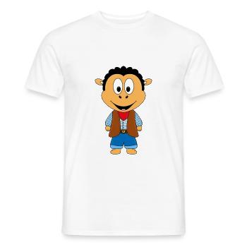 SCHAF - COWBOY - FARMER - BAUER - TIER - Männer T-Shirt - Weiß - Vorne - AI Model Male 178 dark (178cm)