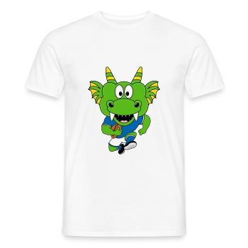 DRACHE - AMERICAN FOOTBALL - SPORT - Männer T-Shirt - Weiß - Vorne - AI Model Male 178 dark (178cm)