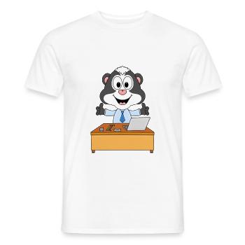STINKTIER - ARBEIT - JOB - BERUF - CHEF - TIER - Männer T-Shirt - Weiß - Vorne - AI Model Male 178 dark (178cm)