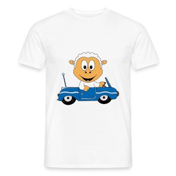 SCHAF - AUTO - TIER - KIND - BABY - Männer T-Shirt - Weiß - Vorne - AI Model Male 178 dark (178cm)