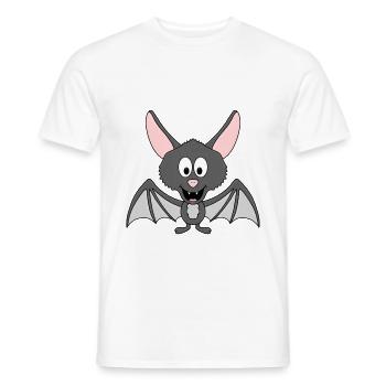 FLEDERMAUS - HALLOWEEN - KIND - TIER - BABY - Männer T-Shirt - Weiß - Vorne - AI Model Male 178 dark (178cm)