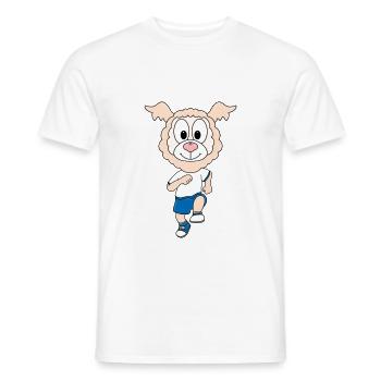 LAMA - ALPAKA - LAUFEN - JOGGEN - SPORT - Männer T-Shirt - Weiß - Vorne - AI Model Male 178 dark (178cm)