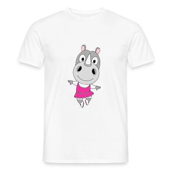 NASHORN - TANZEN - BALLETT - BALLERINA - Männer T-Shirt - Weiß - Vorne - AI Model Male 178 dark (178cm)