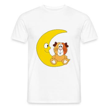 MEERSCHWEINCHEN - MOND - TIER - KIND - BABY - Männer T-Shirt - Weiß - Vorne - AI Model Male 178 dark (178cm)