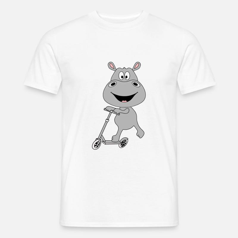 NILPFERD - HIPPO - FLUSSPFERD - ROLLER - TIER - Männer T-Shirt - Weiß