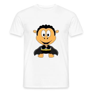 SCHWARZES SCHAF - SUPERHELD - HELD - TIER - Männer T-Shirt - Weiß - Vorne - AI Model Male 178 dark (178cm)