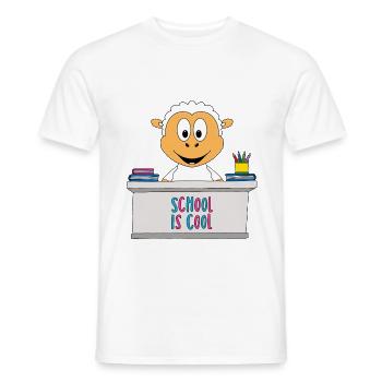 SCHAF - SCHULE - SCHÜLER - LEHRER - TIER - Männer T-Shirt - Weiß - Vorne - AI Model Male 178 dark (178cm)