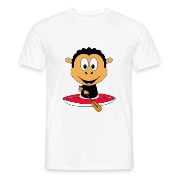 SCHWARZES SCHAF - KANU - KAJAK - TIER - SPORT - Männer T-Shirt - Weiß - Vorne - AI Model Male 178 dark (178cm)
