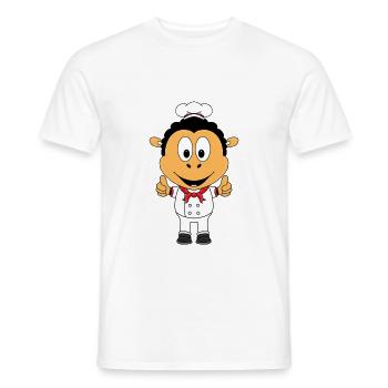 SCHWARZES SCHAF - KOCH - BÄCKER - BERUF - Männer T-Shirt - Weiß - Vorne - AI Model Male 178 dark (178cm)