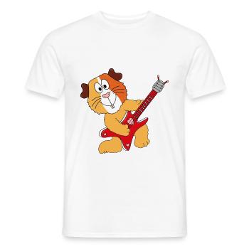 MEERSCHWEINCHEN - GITARRE - MUSIK - LIEBE - TIER - Männer T-Shirt - Weiß - Vorne - AI Model Male 178 dark (178cm)