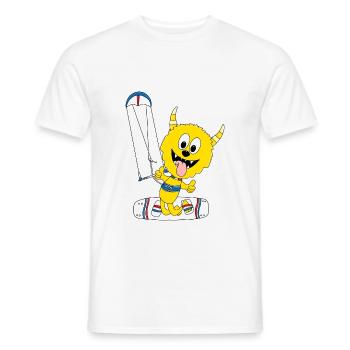 MONSTER - KITER - KITE - KITESURFER - KITEN - Männer T-Shirt - Weiß - Vorne - AI Model Male 178 dark (178cm)