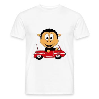 SCHWARZES SCHAF - AUTO - TIER - TIERISCH - BABY - Männer T-Shirt - Weiß - Vorne - AI Model Male 178 dark (178cm)