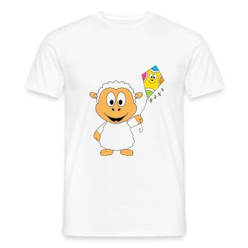 SCHAF - DRACHE - DRACHENSTEIGEN - TIER - KIND - Männer T-Shirt - Weiß - Vorne - AI Model Male 178 dark (178cm)
