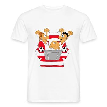 FANS - FUßBALL - WELTMEISTERSCHAFT - POLEN - Männer T-Shirt - Weiß - Vorne - AI Model Male 178 dark (178cm)