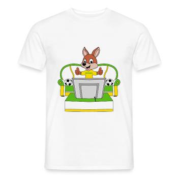 KÄNGURU - FUßBALL - AUSTRALIEN - WELTMEISTERSCHAFT - Männer T-Shirt - Weiß - Vorne - AI Model Male 178 dark (178cm)