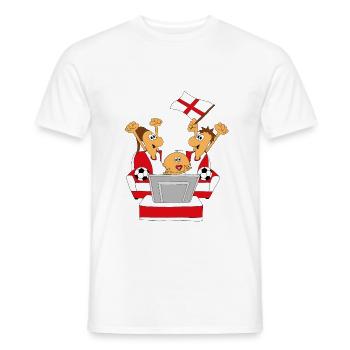 ENGLAND - FUßBALL - WELTMEISTERSCHAFT - FANS - Männer T-Shirt - Weiß - Vorne - AI Model Male 178 dark (178cm)