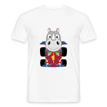 NASHORN - AUTO - MOTORSPORT - TIER - Männer T-Shirt - Weiß - Vorne - AI Model Male 178 dark (178cm)