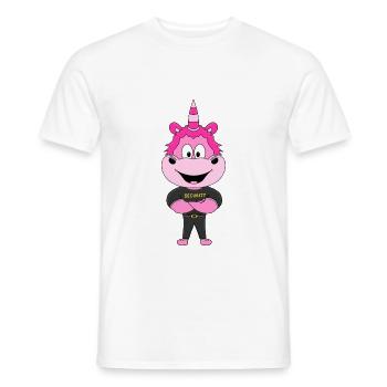 EINHORN - SECURITY - BODYGUARD - TÜRSTEHER - Männer T-Shirt - Weiß - Vorne - AI Model Male 178 dark (178cm)