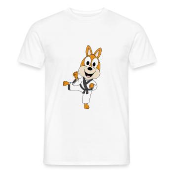 KARATE - JUDO - KÄNGURU - SELBSTVERTEIDIGUNG - Männer T-Shirt - Weiß - Vorne - AI Model Male 178 dark (178cm)