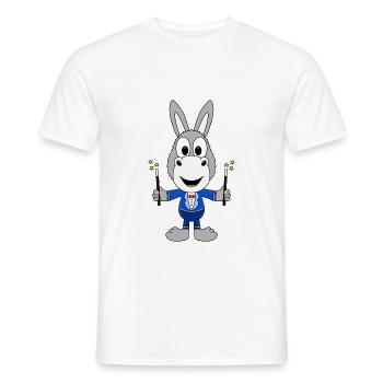 ZAUBERER - ESEL - TIER - TIERISCH - KIND - BABY - Männer T-Shirt - Weiß - Vorne - AI Model Male 178 dark (178cm)
