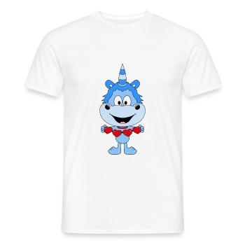 EINHORN - LIEBE - LOVE - KIND - BABY - VERLIEBT - Männer T-Shirt - Weiß - Vorne - AI Model Male 178 dark (178cm)
