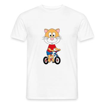 FAHRRAD - RAS - HAMSTER - HAMSTERRAD - TIERISCH - Männer T-Shirt - Weiß - Vorne - AI Model Male 178 dark (178cm)