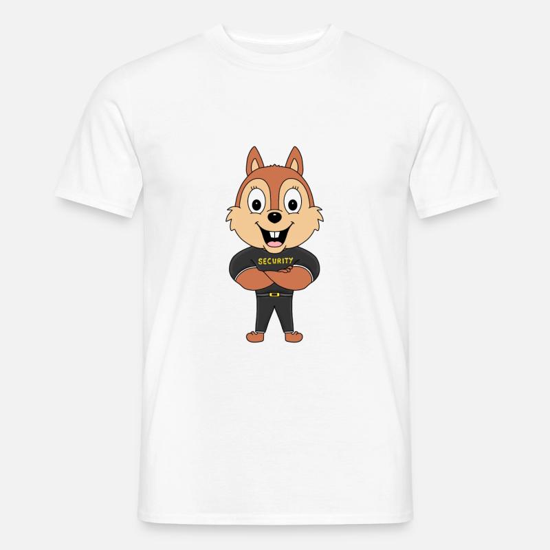 EICHHÖRNCHEN - SECURITY - TIER - TIERISCH - Männer T-Shirt - Weiß