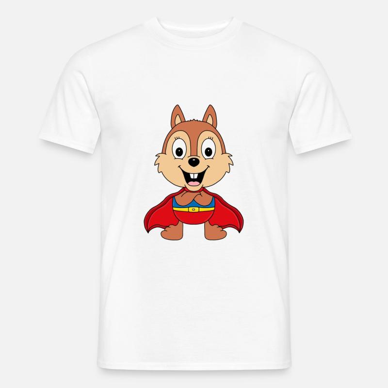 SUPERHELD - EICHHÖRNCHEN - TIER - TIERISCH - Männer T-Shirt - Weiß