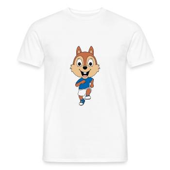 EICHHÖRNCHEN - LAUFEN - SPORT - FITNESS - JOGGEN - Männer T-Shirt - Weiß - Vorne - AI Model Male 178 dark (178cm)