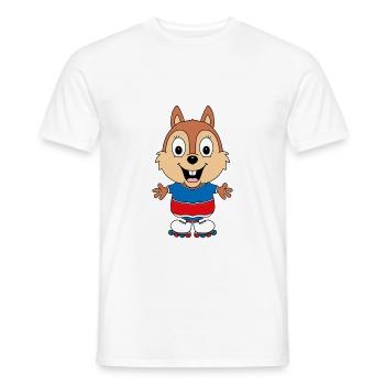 INLINE SKATES - SPORT - EICHHÖRNCHEN - SKATEN - Männer T-Shirt - Weiß - Vorne - AI Model Male 178 dark (178cm)