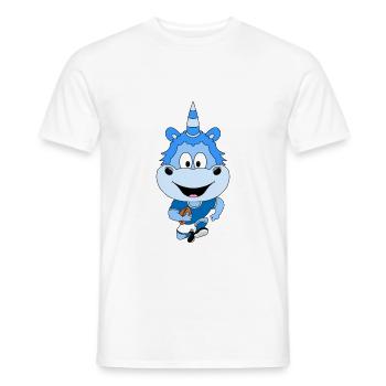 EINHORN - AMERICAN FOOTBALL - SPORT - TIERISCH - Männer T-Shirt - Weiß - Vorne - AI Model Male 178 dark (178cm)