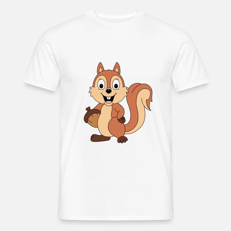 EICHHÖRNCHEN - EICHEL - TIER - TIERISCH - TIERISCH - Männer T-Shirt - Weiß
