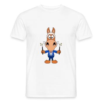 PFERD - PONY - ZAUBERER - ZAUBERN - TIER - FUN - Männer T-Shirt - Weiß - Vorne - AI Model Male 178 dark (178cm)