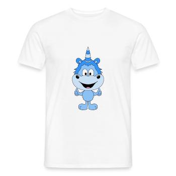 EINHORN - SUPER - GUT - KIND - BABY - TIERISCH - Männer T-Shirt - Weiß - Vorne - AI Model Male 178 dark (178cm)