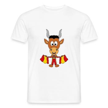 TORERO - STIER - SPANIEN - TIER - Männer T-Shirt - Weiß - Vorne - AI Model Male 178 dark (178cm)