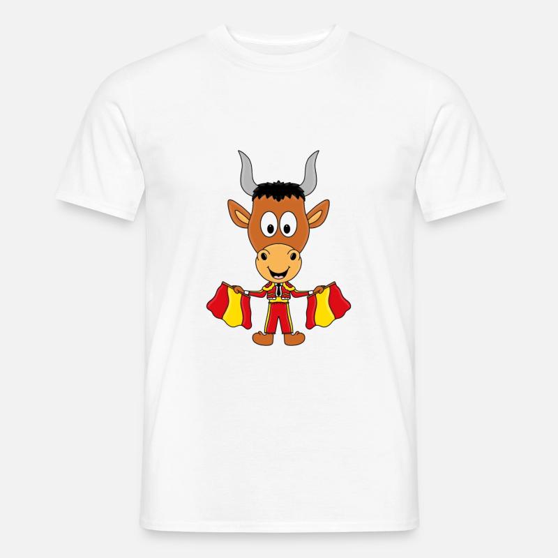 TORERO - STIER - SPANIEN - TIER - Männer T-Shirt - Weiß