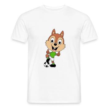 FUßBALL - SPORT - EICHHÖRNCHEN - TIER - Männer T-Shirt - Weiß - Vorne - AI Model Male 178 dark (178cm)