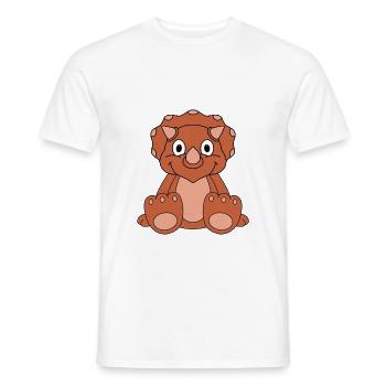 DINO - DINOSAURIER - KIND - BABY - Männer T-Shirt - Weiß - Vorne - AI Model Male 178 dark (178cm)