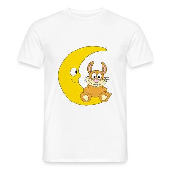 HASE - MOND - TIER - KIND - BABY - Männer T-Shirt - Weiß - Vorne - AI Model Male 178 dark (178cm)