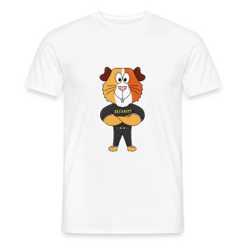 MEERSCHWEINCHEN - SECURITY - BODYGUARD - TIER - Männer T-Shirt - Weiß - Vorne - AI Model Male 178 dark (178cm)