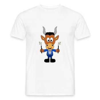 ZAUBERER - ZAUBERN - STIER - BULLE - TIER - Männer T-Shirt - Weiß - Vorne - AI Model Male 178 dark (178cm)