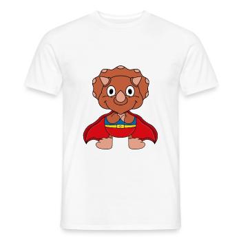SUPERHELD - DINO - DINOSAURIER - KINDER - BABYS - Männer T-Shirt - Weiß - Vorne - AI Model Male 178 dark (178cm)