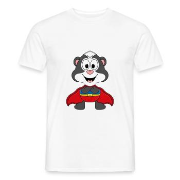 STINKTIER - SUPERHELD - HELD - TIER - TIERISCH - Männer T-Shirt - Weiß - Vorne - AI Model Male 178 dark (178cm)