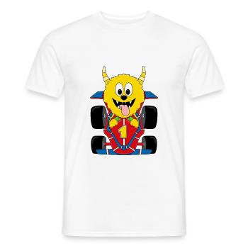 RENNFAHRER - AUTO - MONSTER - RENNAUTO - SPORT - Männer T-Shirt - Weiß - Vorne - AI Model Male 178 dark (178cm)