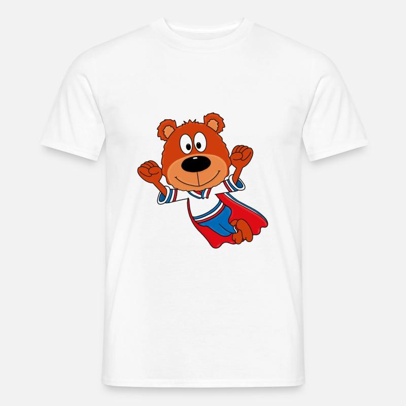 TEDDY - SUPERHELD - TEDDYBÄR - KINDER - BABYS - Männer T-Shirt - Weiß
