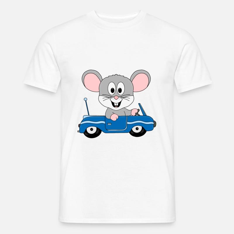 AUTO - MAUS - TIER - KINDER - BABYS - Männer T-Shirt - Weiß