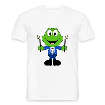 ZAUBERN - ZAUBERER - MAGIE - FROSCH - TIER - Männer T-Shirt - Weiß - Vorne - AI Model Male 178 dark (178cm)